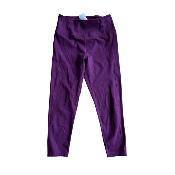 Girlfriend Collective Womens Purple High Waist Fitted Athletic Leggings Medium - Picture 1 of 6